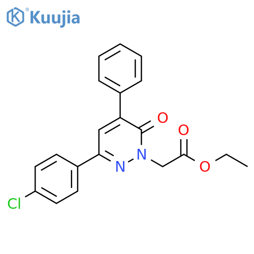 1(6H)-Pyridazineacetic acid, 3-(4-chlorophenyl)-6-oxo-5-phenyl-, ethylester structure