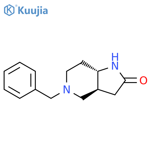 trans-5-benzyl-octahydro-1H-pyrrolo[3,2-c]pyridin-2-one structure