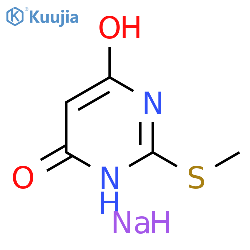 4(3H)-Pyrimidinone, 6-hydroxy-2-(methylthio)-, sodium salt (1:2) structure
