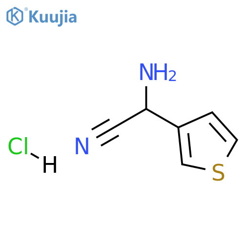 2-amino-2-(thiophen-3-yl)acetonitrile hydrochloride structure