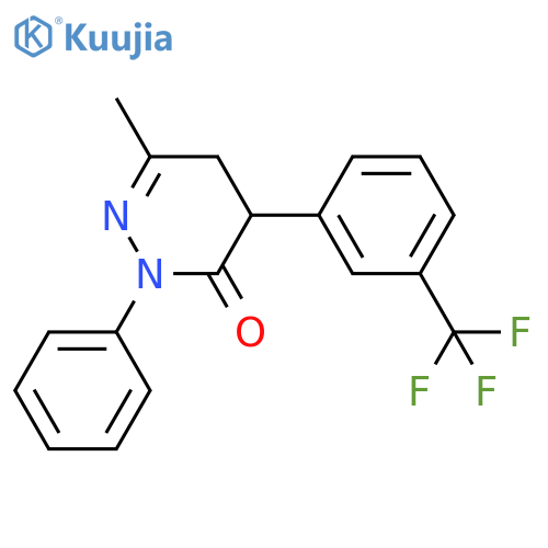 3(2H)-Pyridazinone, 4,5-dihydro-6-methyl-2-phenyl-4-[3-(trifluoromethyl)phenyl]- structure