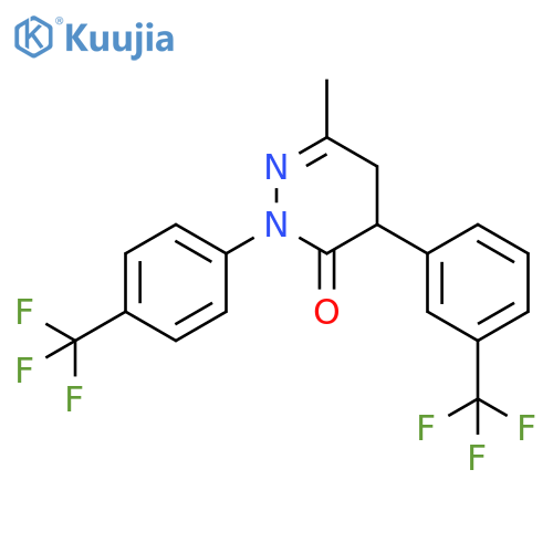 3(2H)-Pyridazinone, 4,5-dihydro-6-methyl-4-[3-(trifluoromethyl)phenyl]-2-[4-(trifluoromethyl)phenyl]- structure