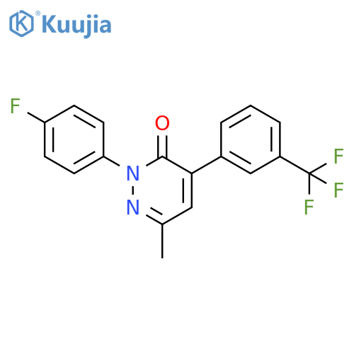 3(2H)-Pyridazinone, 2-(4-fluorophenyl)-6-methyl-4-[3-(trifluoromethyl)phenyl]- structure