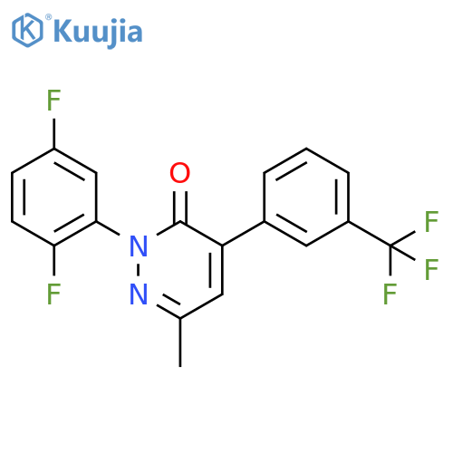 3(2H)-Pyridazinone, 2-(2,5-difluorophenyl)-6-methyl-4-[3-(trifluoromethyl)phenyl]- structure