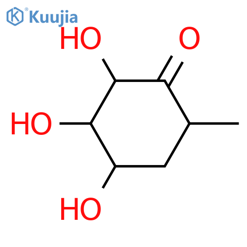 Cyclohexanone,2,3,4-trihydroxy-6-methyl-, (2R,3S,4S,6S)- structure