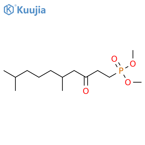 Phosphonic acid, P-(5,9-dimethyl-3-oxodecyl)-, dimethyl ester structure