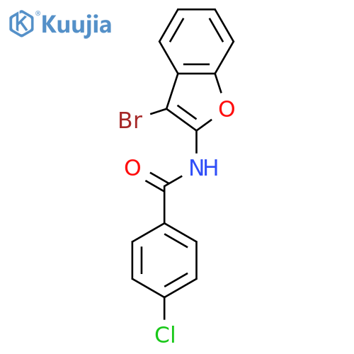 N-(3-Bromobenzofuran-2-yl)-4-chlorobenzamide structure