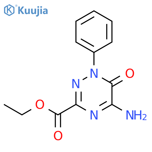 Ethyl 5-amino-6-oxo-1-phenyl-1,6-dihydro-1,2,4-triazine-3-carboxylate structure