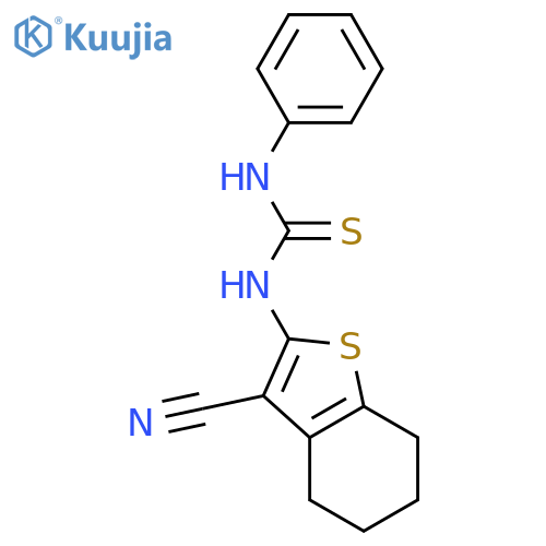 THIOUREA, N-(3-CYANO-4,5,6,7-TETRAHYDROBENZO[B]THIEN-2-YL)-N'-PHENYL- structure