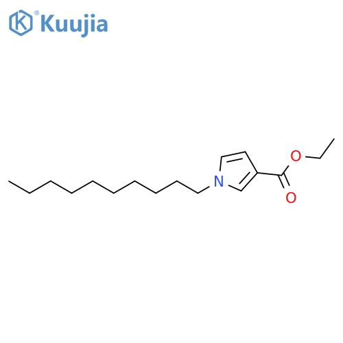 1H-Pyrrole-3-carboxylic acid, 1-decyl-, ethyl ester structure