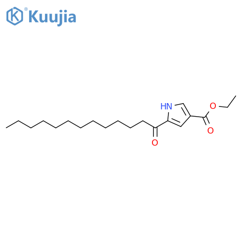 1H-Pyrrole-3-carboxylic acid, 5-(1-oxotridecyl)-, ethyl ester structure