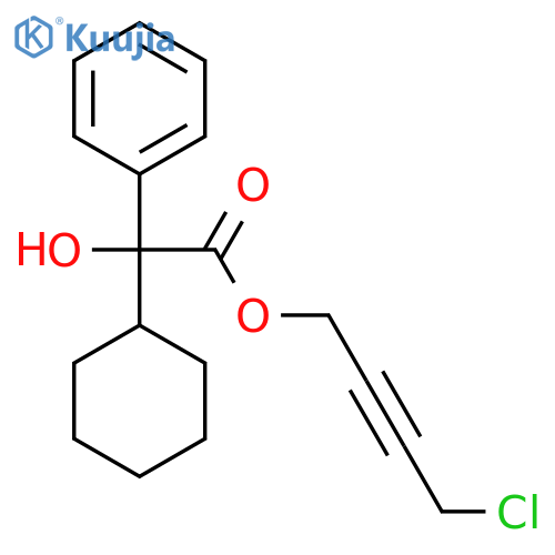 4-Chlorobut-2-yn-1-yl 2-cyclohexyl-2-hydroxy-2-phenylacetate structure