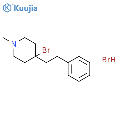 Piperidine, 4-bromo-1-methyl-4-(2-phenylethyl)-, hydrobromide structure
