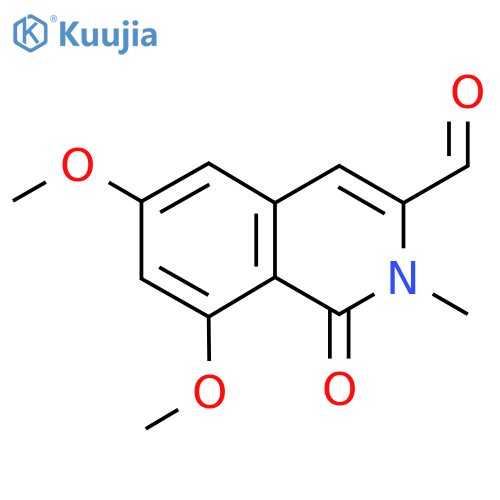 6,8-dimethoxy-2-methyl-1-oxo-1,2-dihydroisoquinoline-3-carbaldehyde structure