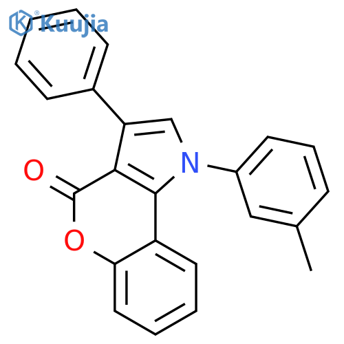 [1]Benzopyrano[4,3-b]pyrrol-4(1H)-one, 1-(3-methylphenyl)-3-phenyl- structure