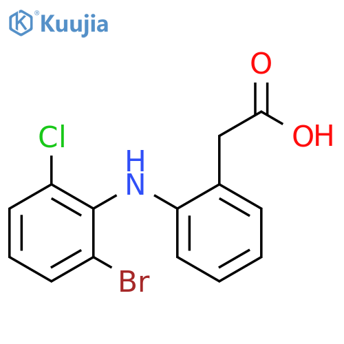 Benzeneacetic acid, 2-[(2-bromo-6-chlorophenyl)amino]- structure