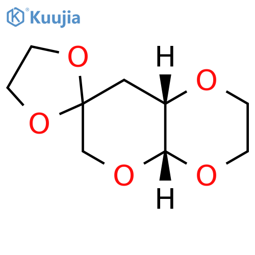 Spiro[1,3-dioxolane-2,7'(4'aH)-[6H]pyrano[2,3-b][1,4]dioxin], tetrahydro-, cis- (9CI) structure