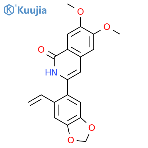1(2H)-Isoquinolinone, 3-(6-ethenyl-1,3-benzodioxol-5-yl)-6,7-dimethoxy- structure