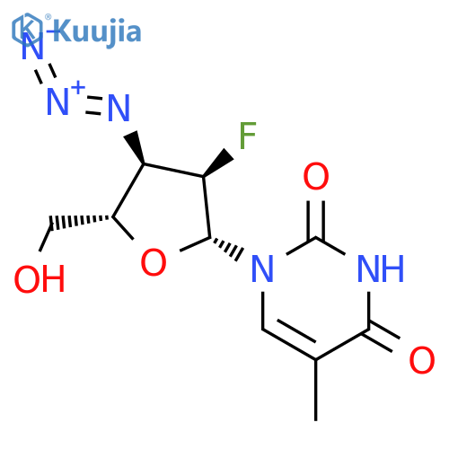 Uridine,3'-azido-2',3'-dideoxy-2'-fluoro-5-methyl- (9CI) structure