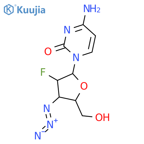 3'-azido-2',3'-dideoxy-2'-fluorocytidine structure