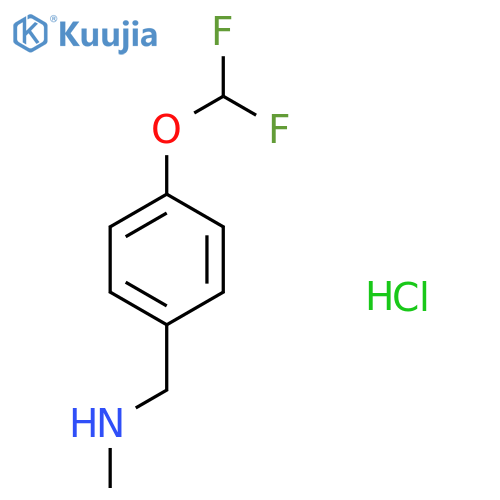 {4-(difluoromethoxy)phenylmethyl}(methyl)amine hydrochloride structure