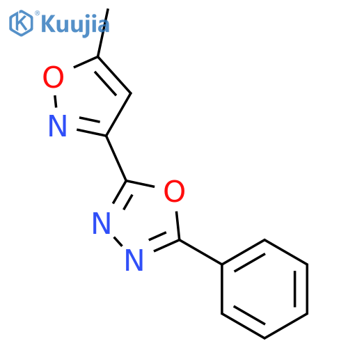 1,3,4-Oxadiazole, 2-(5-methyl-3-isoxazolyl)-5-phenyl- structure