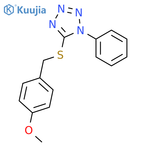 1H-Tetrazole, 5-[[(4-methoxyphenyl)methyl]thio]-1-phenyl- structure