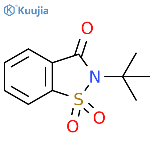 1,2-Benzisothiazol-3(2H)-one, 2-(1,1-dimethylethyl)-, 1,1-dioxide structure