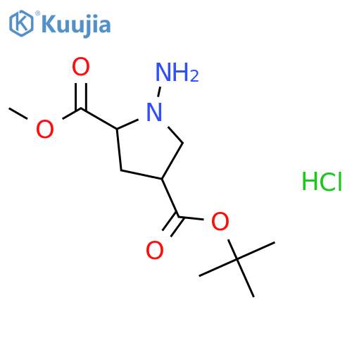methyl (2R,4S)-4-(tert-butoxycarbonylamino)pyrrolidine-2-carboxylate;hydrochloride structure