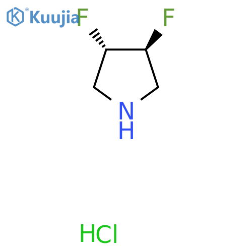 (3S,4S)-3,4-Difluoropyrrolidine hydrochloride structure