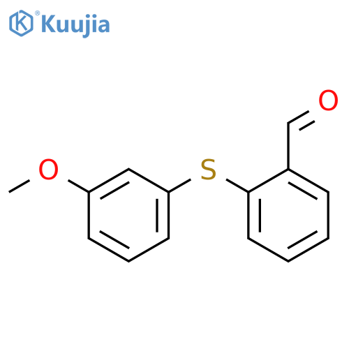 2-(3-methoxyphenyl)sulfanylbenzaldehyde structure