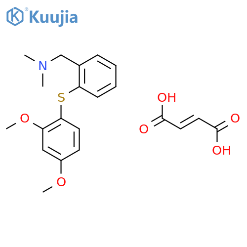 1-{2-[(2,4-dimethoxyphenyl)sulfanyl]phenyl}-N,N-dimethylmethanamine (2E)-but-2-enedioate structure