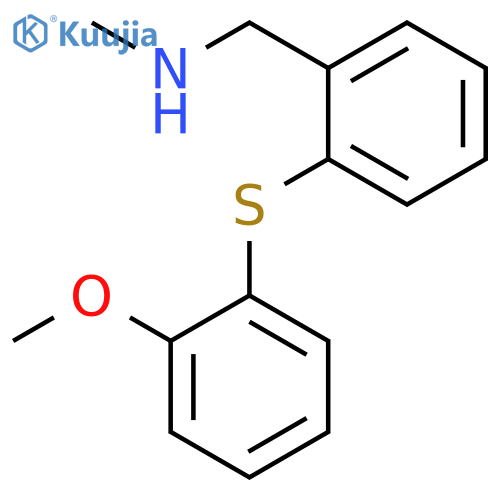 Benzenemethanamine, 2-[(2-methoxyphenyl)thio]-N-methyl- structure