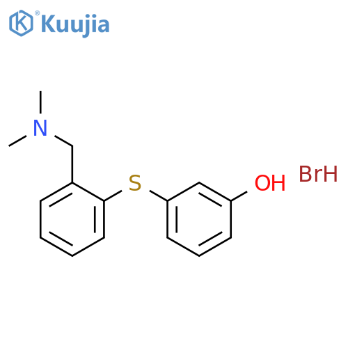 Phenol,3-[[2-[(dimethylamino)methyl]phenyl]thio]-, hydrobromide (1:1) structure