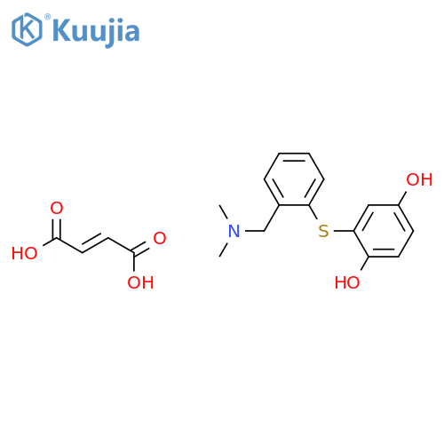 but-2-enedioic acid, 2-[2-(dimethylaminomethyl)phenyl]sulfanylbenzene- 1,4-diol structure