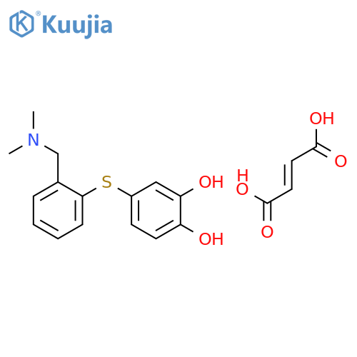 1,2-Benzenediol, 4-((2-((dimethylamino)methyl)phenyl)thio)-, (Z)-2-but enedioate (1:1) (salt) structure