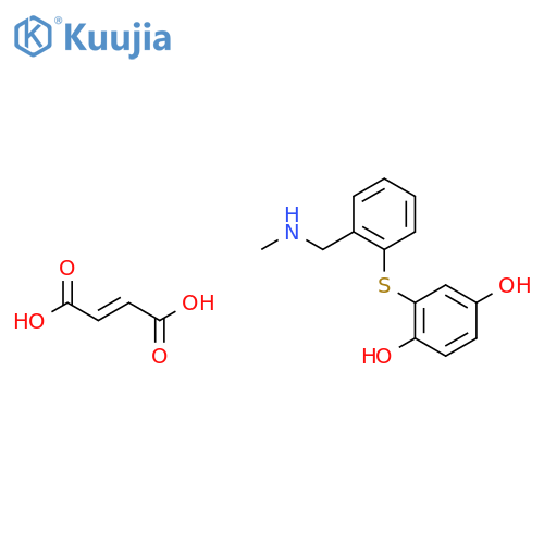 2-((2-((Methylamino)methyl)phenyl)thio)-1,4-benzenediol (Z)-2-butenedi oate (1:1) (salt) structure