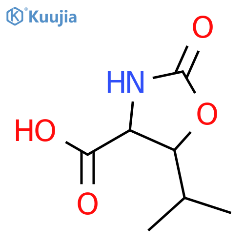 4-Oxazolidinecarboxylicacid, 5-(1-methylethyl)-2-oxo-, (4S,5R)- structure