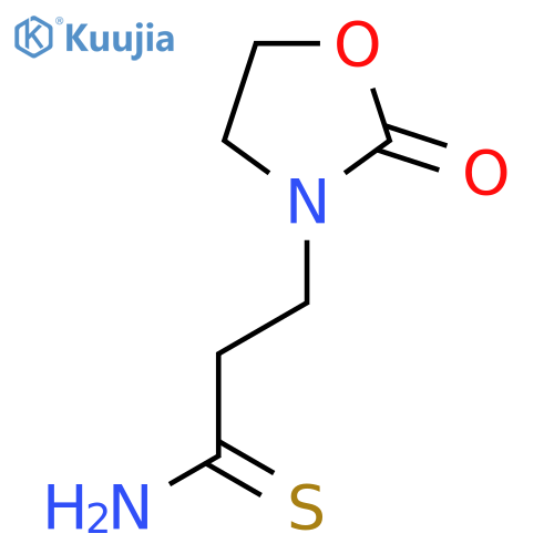 3-(2-Oxo-1,3-oxazolidin-3-yl)propanethioamide structure