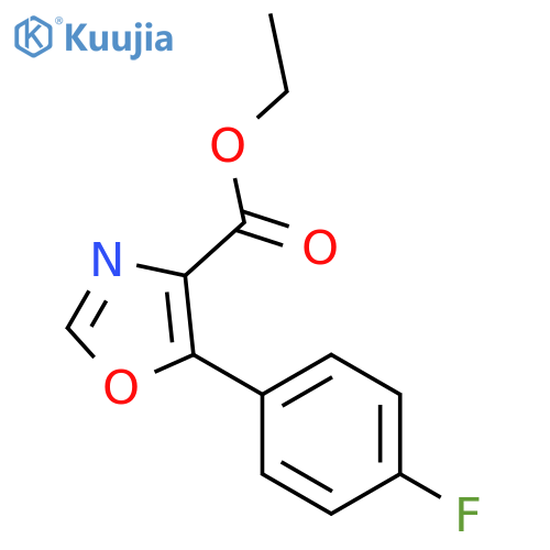 ethyl 5-(4-fluorophenyl)-1,3-oxazole-4-carboxylate structure