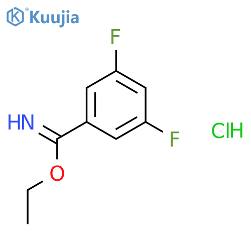Benzenecarboximidic acid, 3,5-difluoro-, ethyl ester, hydrochloride structure