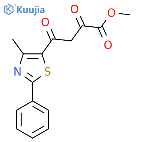 Methyl4-(4-methyl-2-phenylthiazol-5-yl)-2,4-dioxobutanoate structure
