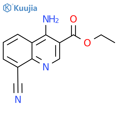Ethyl 4-amino-8-cyanoquinoline-3-carboxylate structure