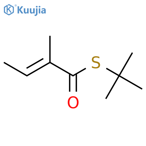 2-Butenethioic acid, 2-methyl-, S-(1,1-dimethylethyl) ester, (2E)- structure