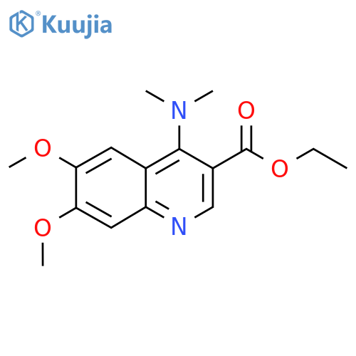 Ethyl 4-(dimethylamino)-6,7-dimethoxyquinoline-3-carboxylate structure