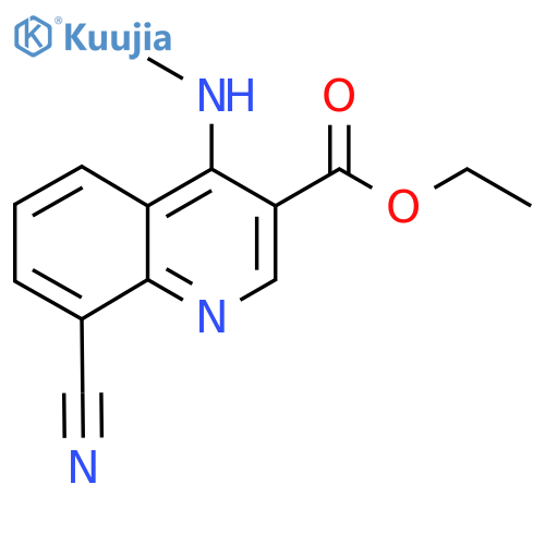 Ethyl 8-cyano-4-(methylamino)quinoline-3-carboxylate structure