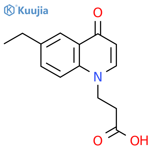 3-(6-Ethyl-4-oxoquinolin-1(4H)-yl)propanoic acid structure