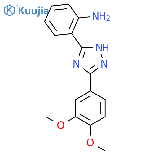 2-[5-(3,4-Dimethoxy-phenyl)-1H-[1,2,4]triazol-3-yl]-phenylamine structure
