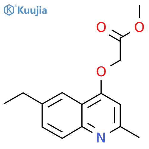 Methyl 2-((6-ethyl-2-methylquinolin-4-yl)oxy)acetate structure