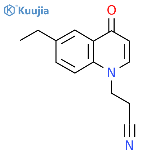 3-(6-Ethyl-4-oxoquinolin-1(4H)-yl)propanenitrile structure